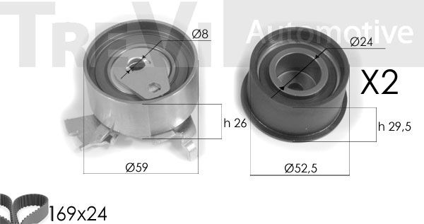 TREVI AUTOMOTIVE paskirstymo diržo komplektas KD1177